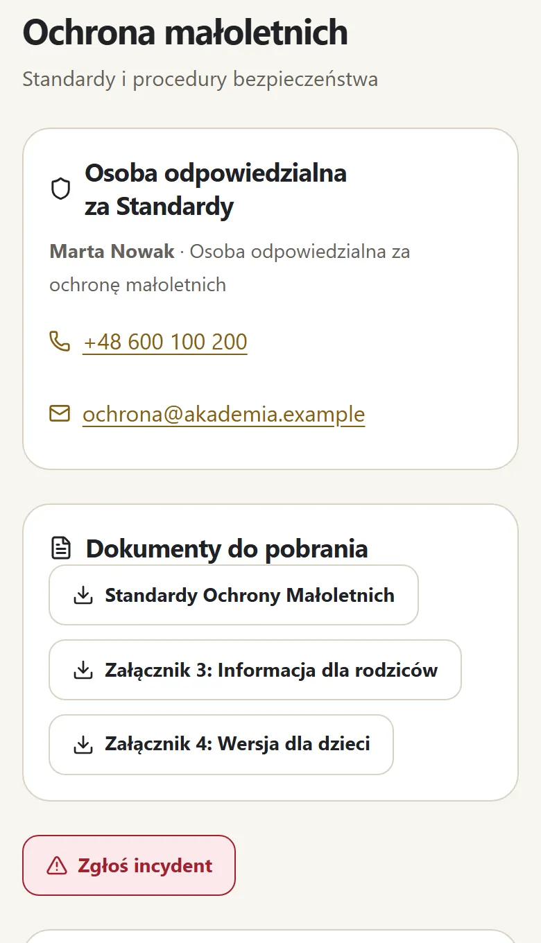 Ochrona małoletnich