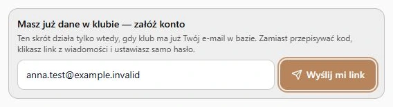Rozwinięty skrót istniejącej osoby — rzeczywisty komponent z fikcyjnym adresem
