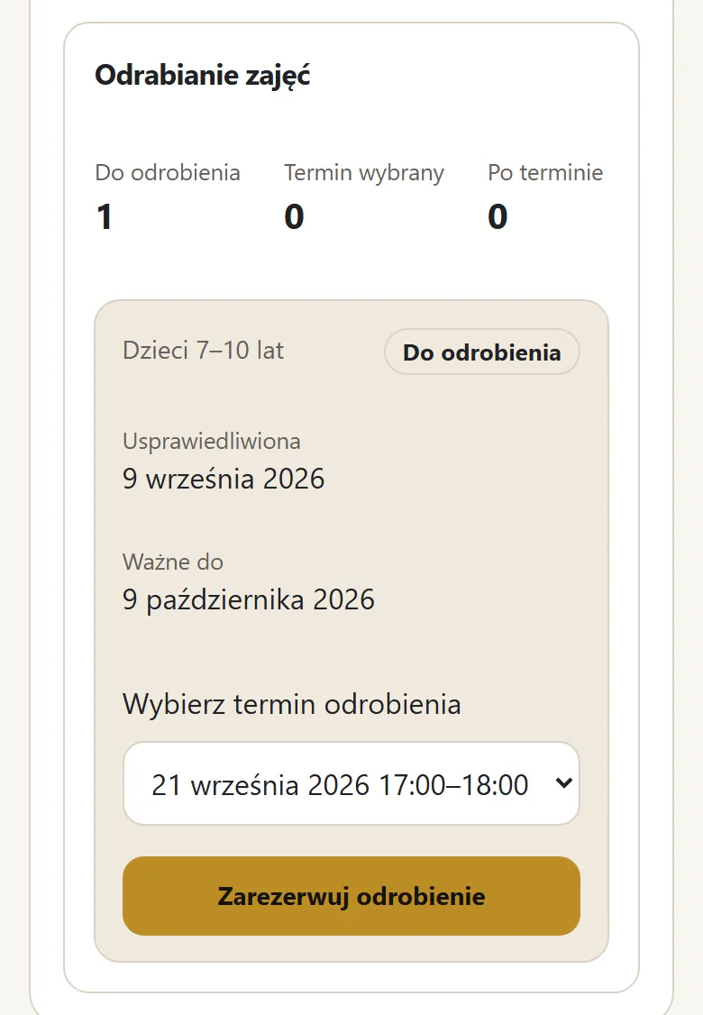 Odrabianie zajęć