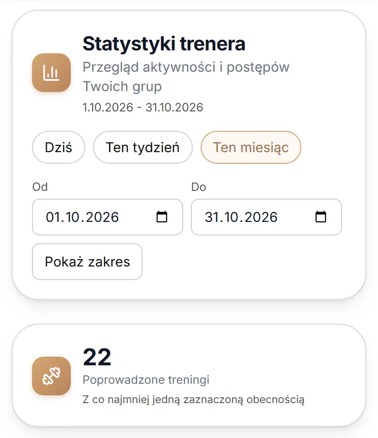 Wybór okresu i pierwsze kafelki