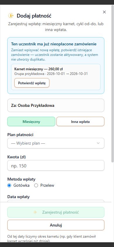 Potwierdzenie istniejącej należności — dane przykładowe