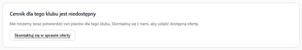 Niepotwierdzony cennik i kontakt w sprawie oferty.
