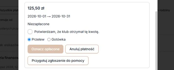 Ponowny odczyt — nieopłacona należność wymaga ponownego sprawdzenia wpływu