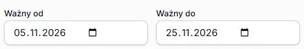 Inna wpłata bez planu — ręczny okres 5–25 listopada 2026