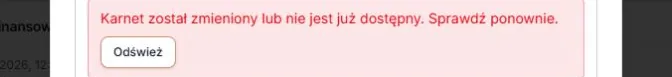 Odepnij — odmowa po zmianie danych i ponowny odczyt