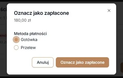 Kwota offline po odjęciu zapisanej opłaty online