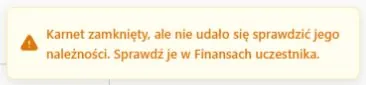 Karnet zamknięty — należności wymagają osobnego sprawdzenia