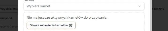 Przypisz karnet — prawidłowo odczytany pusty katalog