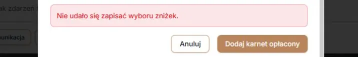 Preferencje zniżek — brak potwierdzenia zapisu zatrzymuje przypisanie