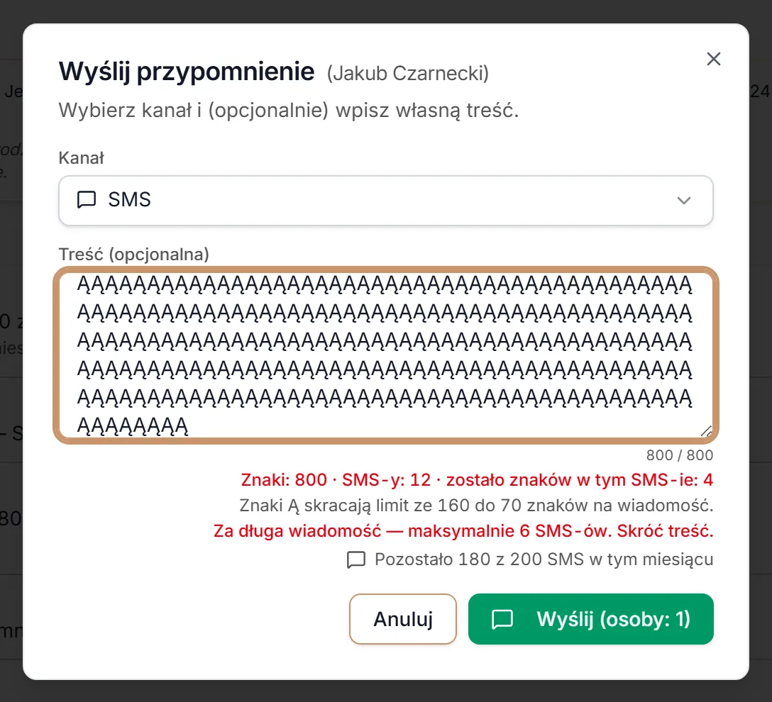 SMS za długi