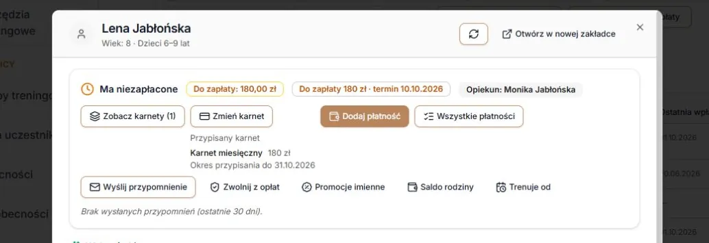 Odznaka należności za bieżący okres