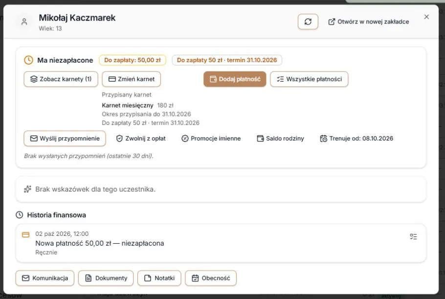 Zachowana cena promocyjna 50 zł po zmianie daty