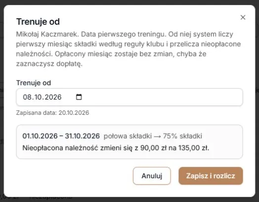 Odwołany 15 października: sześć z ośmiu terminów, czyli 135 zł.