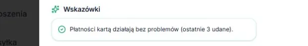 Wskazówka — trzy udane płatności Stripe