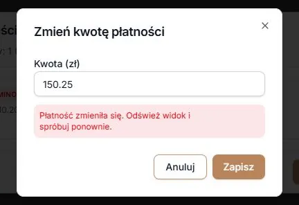 Równoległa zmiana płatności zatrzymała korektę