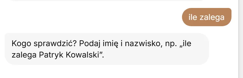 Polecenie bez imienia i nazwiska