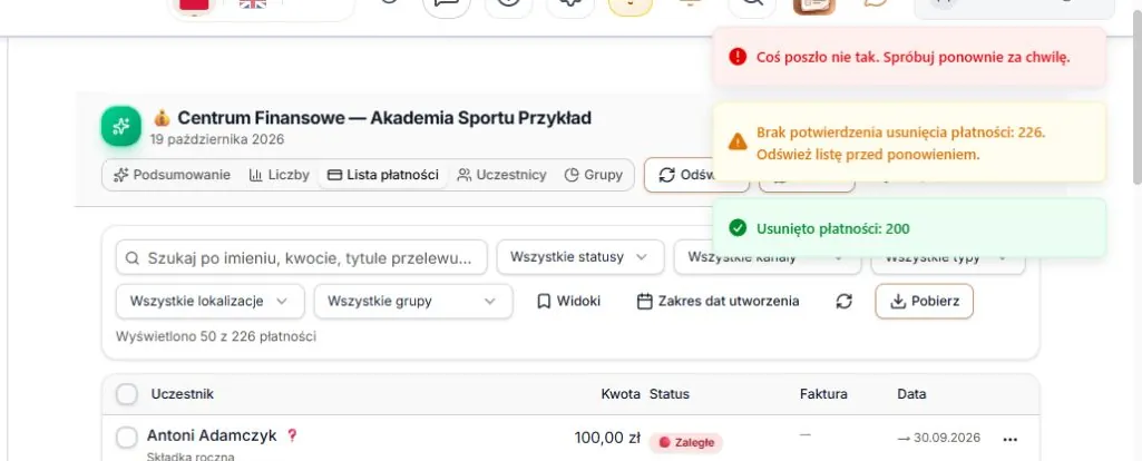 Usunięto 200 należności, dalsze 226 wymaga sprawdzenia
