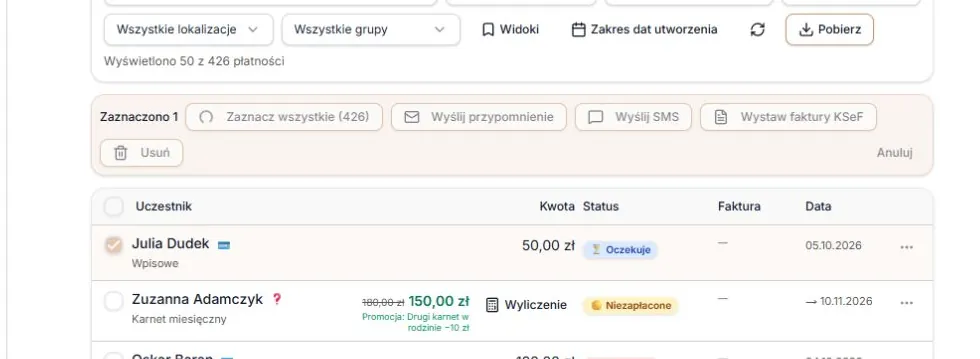 Dociąganie stron — wybór i konkurencyjne operacje są zablokowane