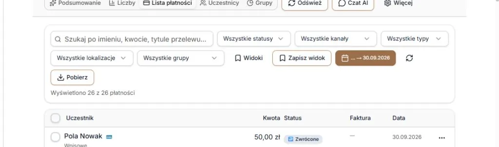 Zwinięte pola zachowują aktywny zakres