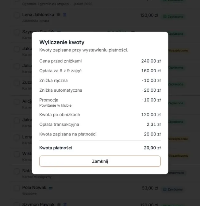 Zapisana kwota pozycji ma pierwszeństwo przed dawną rozpiską