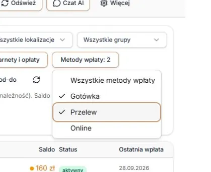 Dwie metody zaznaczone w menu