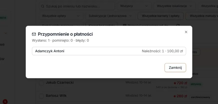 Udane ponowienie po błędzie żądania — wynik w tym samym oknie