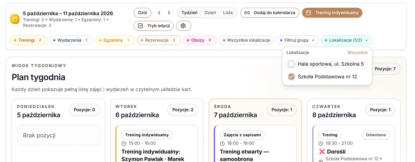 Filtr lokalizacji: jedna z dwóch
