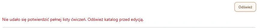 Jawny błąd pełnego odczytu i przycisk Odśwież