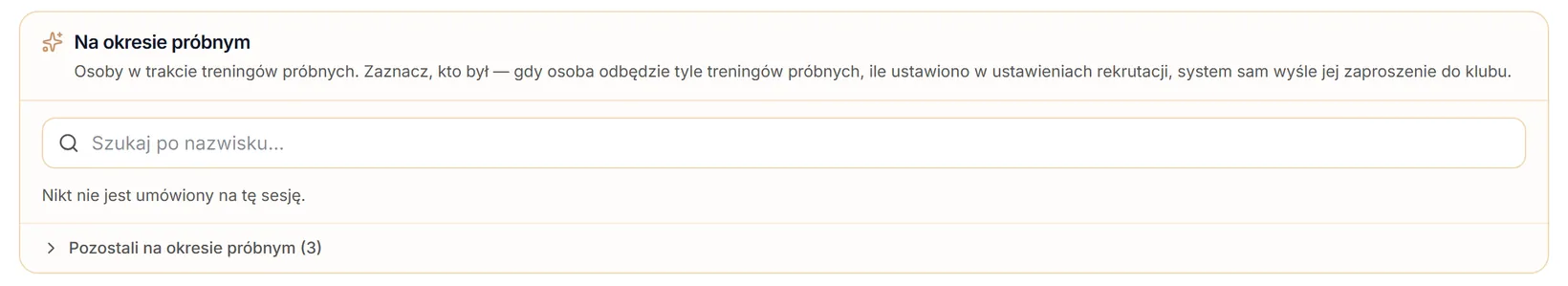 Nikt nie jest umówiony na te zajęcia