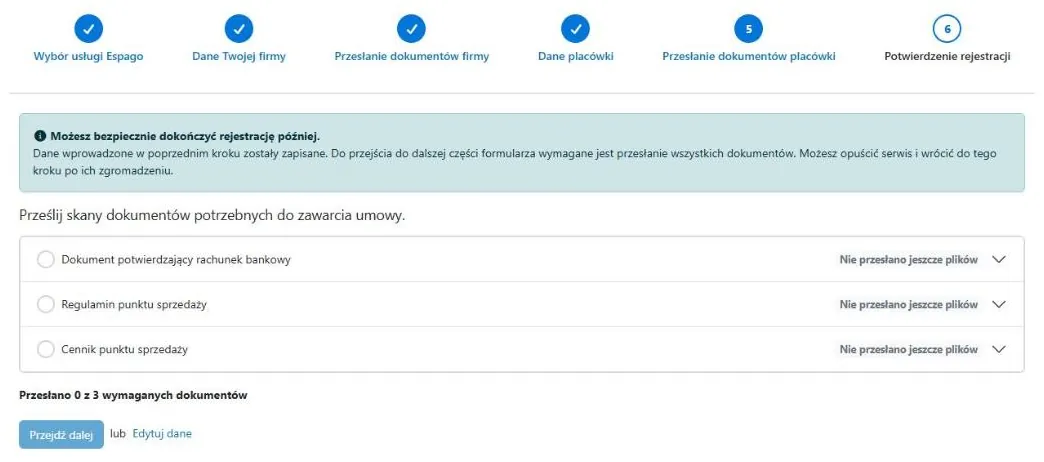 Dokumenty punktu sprzedaży