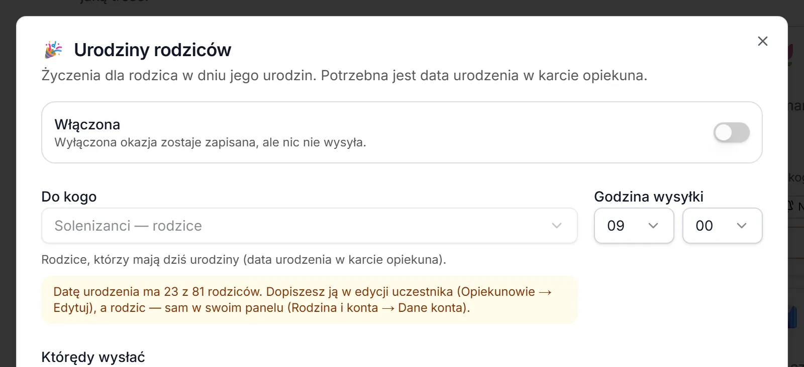 Urodziny rodziców — podpowiedź o datach urodzenia