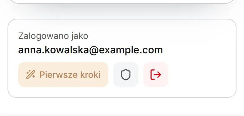 Karta konta na dole pulpitu w telefonie