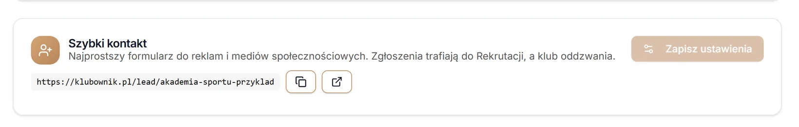 Szybki kontakt