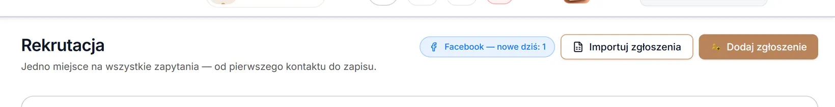 Nagłówek ekranu Rekrutacja