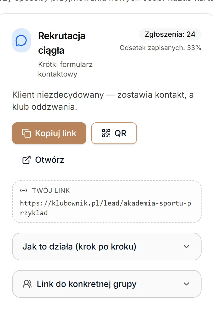 Karta ścieżki Rekrutacja ciągła