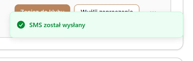 SMS wysłany
