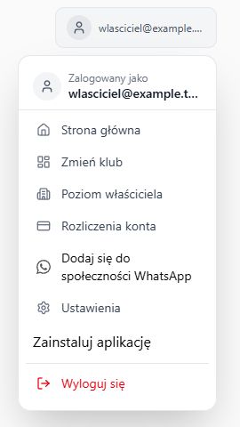 Zaproszenie do społeczności WhatsApp w menu konta właściciela