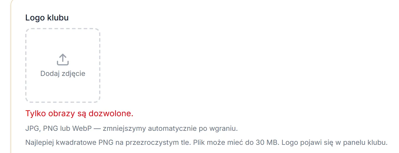 Wybrany plik nie jest obrazem