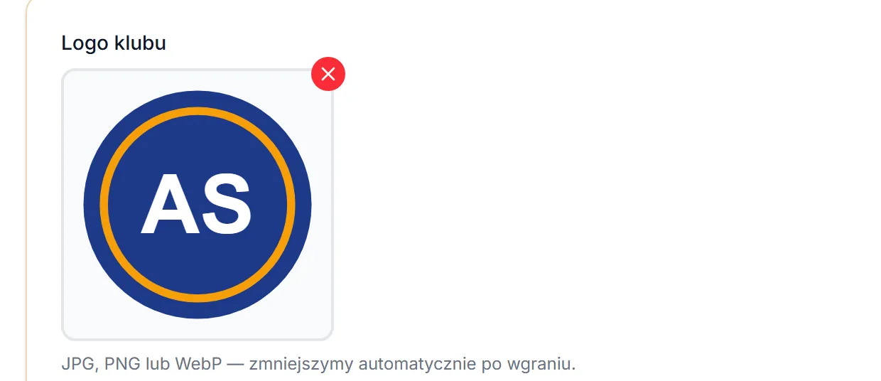 Krzyżyk usuwania logo