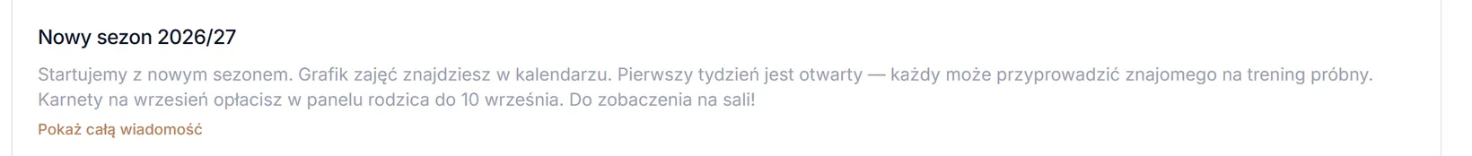 Długa wiadomość w historii — dwie pierwsze linie