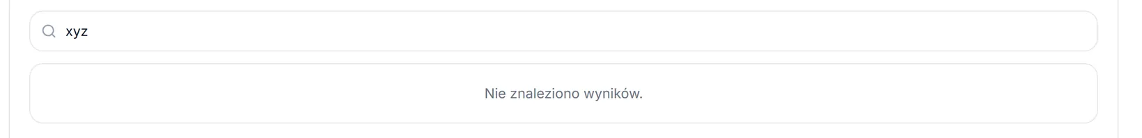Wyszukiwanie bez wyników