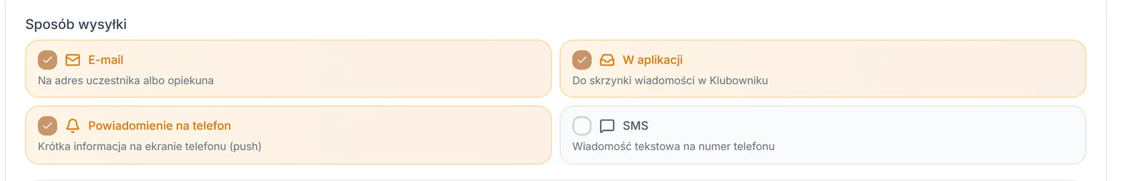 Cztery sposoby wysyłki